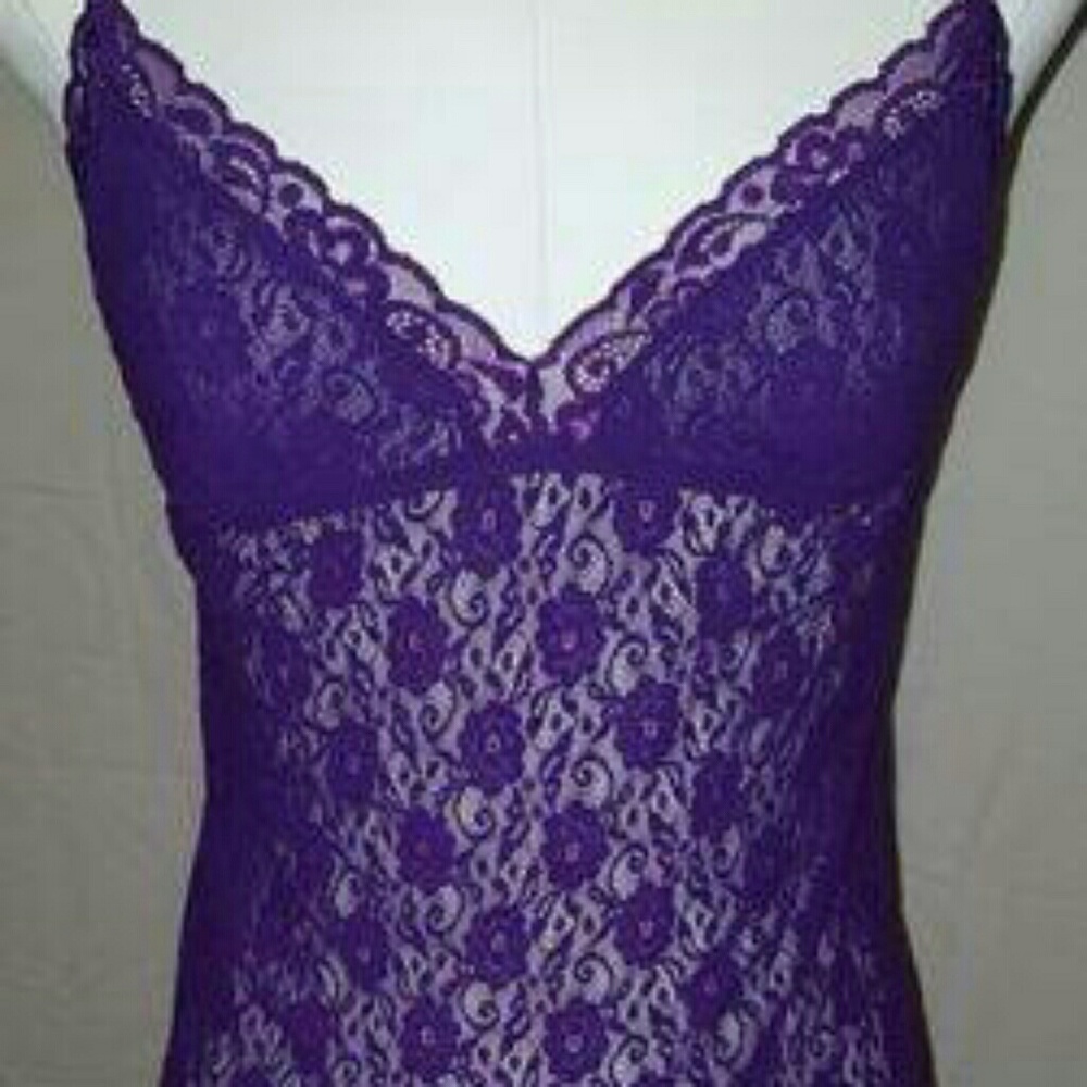 Cosabella Amore Purple Floral Lace Babydoll
